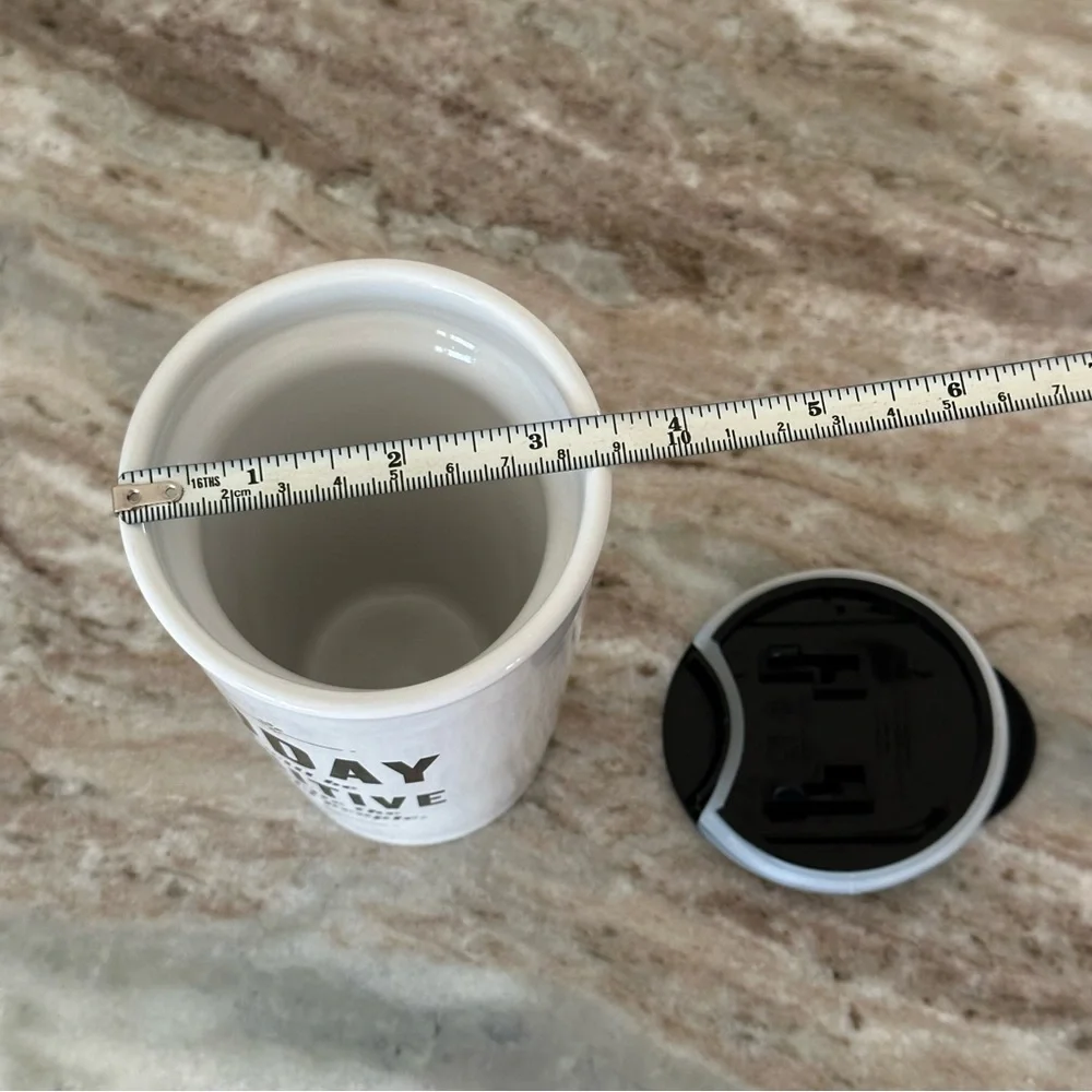 Hallmark Travel Coffee Cup “Today I Will Be Positive Despite The Stupid People”